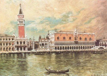 Plazzo Ducal Venecia Giorgio de Chirico escenas paisaje urbano Pinturas al óleo